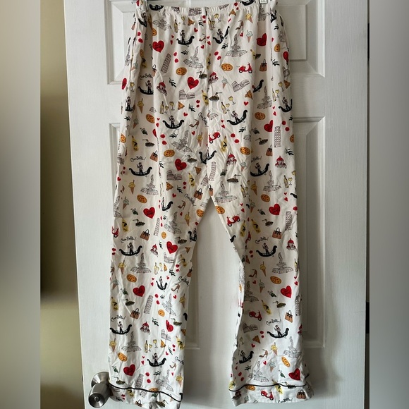BedHead Pajama pants in That’s Amore fun Italian print, size large - Picture 6 of 7